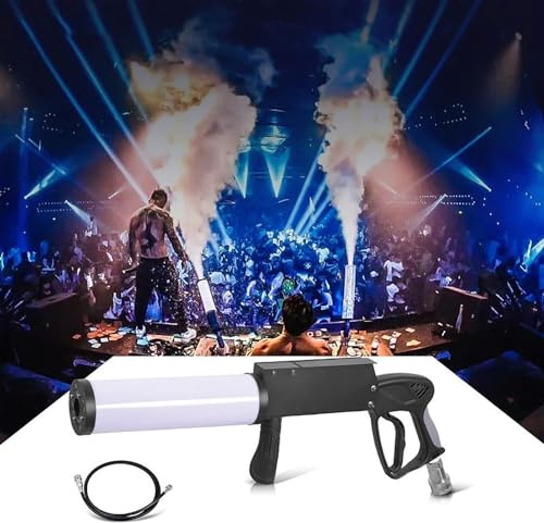 LYFDPN Machine à fumée, Machine à fumée portative CO2, Machine à Jet avec 7 Effets de lumières LED colorées, Parfaite pour Mariage, Halloween