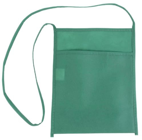 Generico 50 (Cinquanta) Pezzi PortaBicchiere porta bicchiere da Collo in TNT con Tracolla - in TNT 80 gr 18 x 22 x 10 cm Ideale per Degustazioni e Eventi! (verde chiaro)