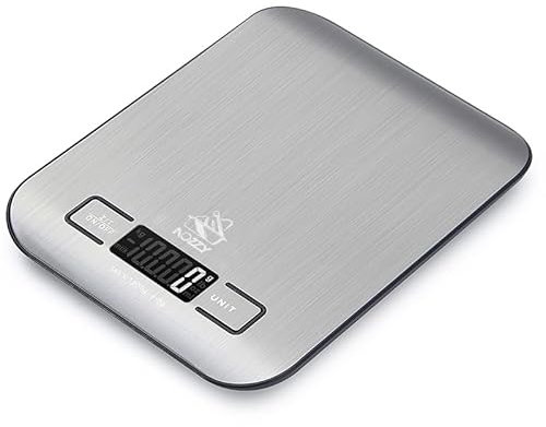 Báscula digital de cocina de 1 gramo, 5 kg, sensor de alta precisión, pilas incluidas, pantalla LED brillante