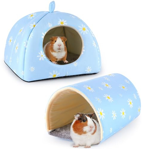 Hedgeink Casetta e Tunnel per Porcellini d’India – Tana Morbida e Giocattolo per Conigli, Chinchilla, Furetti e Piccoli Animali – Letto Lavabile Caldo e Antiscivolo