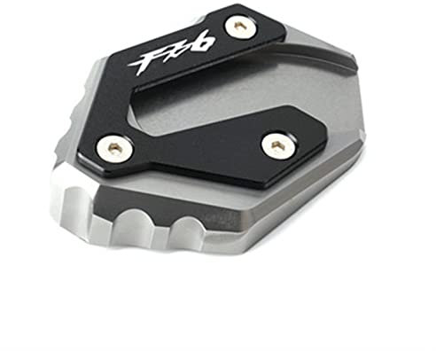 Lange Haltbarkeit Motorradständer Fußvergrößerer Seitenständerverlängerung Mit Logo Für Y&amaha FZ6 FZ6R FZ6-S2 2004-2009(Titanium)