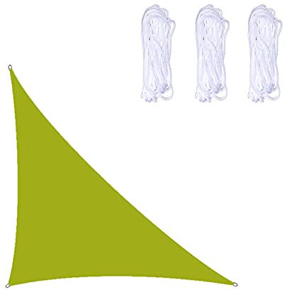 Tenda parasole a vela impermeabile per patio, cortile, giardino, 5 x 5 x 7,1 m, triangolare, con panno ombreggiante per protezione solare e blocco UV