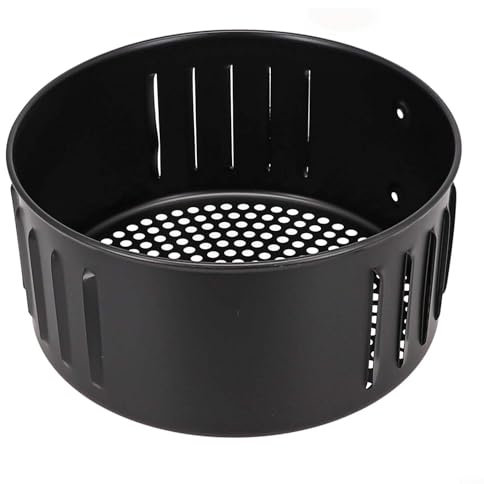 ComfyHarbor Cestello per friggitrice ad aria in ghisa con rivestimento antiaderente, capacità 2,6 l, 3,5 l, lavabile in lavastoviglie, design compatto, massimizza la versatilità di cottura per tutti i