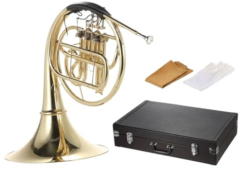 Waldhorn Musikinstrumente Professionelles Bb Einzel Waldhorn Mit 3 Tasten Messing Goldlack Blasinstrument