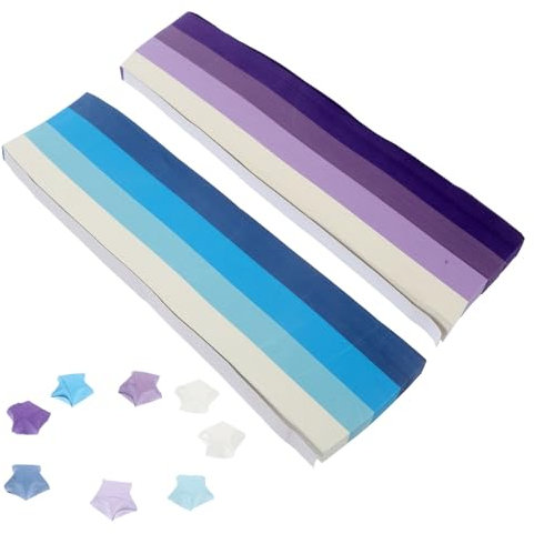 Housoutil 1080stücke Papiersterne Origami Papier Stern Streifen Farbiges Papier Für Diy Basteln Heimdekoration Origamipapiersterne