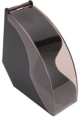 Holigie Aufbewahrungsbox für Kaffeefilterpapier, Kunststoff-Filterhalter, Ständer mit Abdeckung für Zuhause, Büro, Café, Hotel, Küche, Theke, Kaffeebar, 73 x 125 x 133 mm (Schwarz)