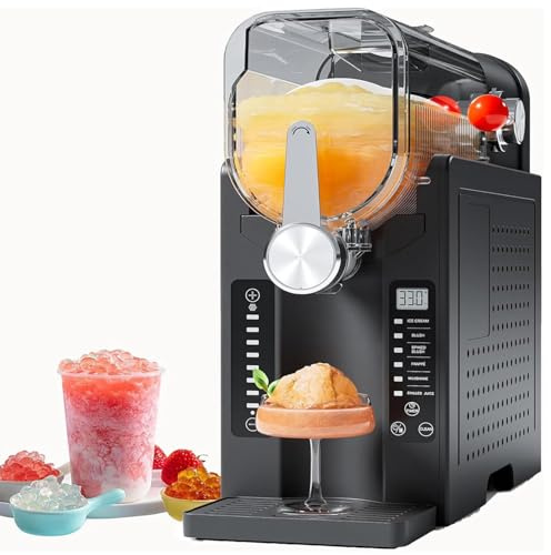Slushmaskin för hemmet, ingen is behövs. Slushmaskin med automatisk rengöring, reservation med ett knapptryck och 6 förinställda program. Frysdryckesmaskin för margaritas, milkshakes, frappés, slush