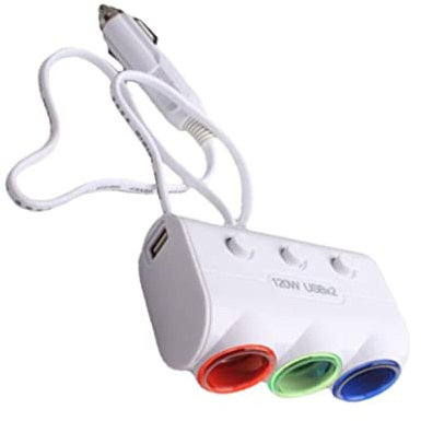 Ciieeo Caricabatterie per Auto con Porte USB Caricatore Rapido Adattatore Accendisigari con Sicurezza Integrata e Design Compatto per Smartphone e Dispositivi Elettronici