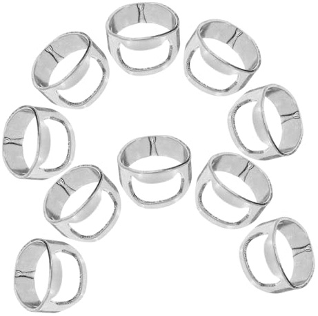 FRCOLOR 10piezas Abridores De Botellas De Anillo De Acero Inoxidable Creativas Para Cerveza Utensilios De Bar o Cervecería Casera Diseño De Anillo Para Dedo