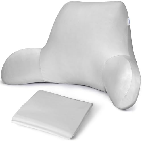 Cooling Reading Pillow Cover with Large Back Opening, Soft Replacement Slipcover, Removable & Machine Washable