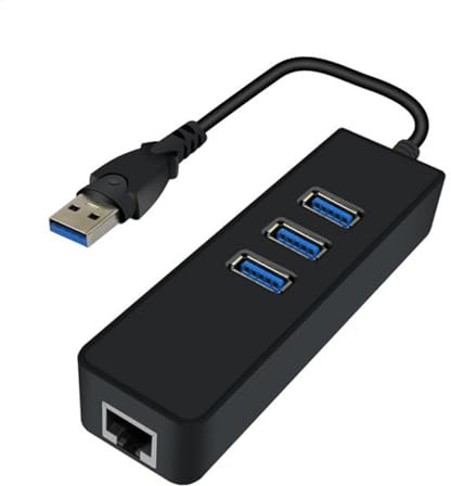 Kisangel USB to Gigabit Ethernet Adapter Extra USB Ports for Laptop for High-speed Networking