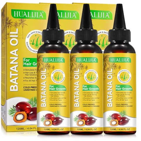 P-Beauty 3X Batana-olja för hår, kallpressad 120 ml – hårolja för hårväxt, hårvård och hårbottenvård – naturolja för hår, hårbotten, ögonfransar, ögonbryn – stärker hårrötter och ger näring intensivt