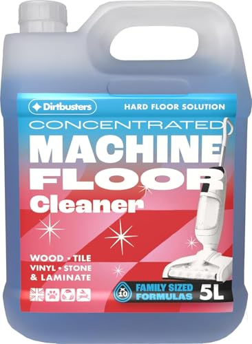 Dirtbusters Floor Cleaner Liquid for Machines (5L) Low-Foam Floor Cleaning Machine Solution for Vinyl, Laminate, Tile, Stone & Sealed Wood – Multi Surface Hard Floor Cleaner for Electric & Spray Mop