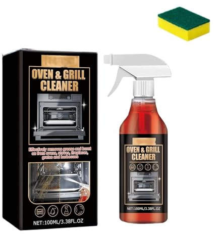 Oven and Grill Cleaner Spray,Nettoyant pour Four,Grill et Barbecue en Spray,Oven Cleaner Heavy Duty Sprays,Kitchen All Purpose Cleaners Sprays,élimine les Résidus Alimentaires et Graisse Lncrustés (1)