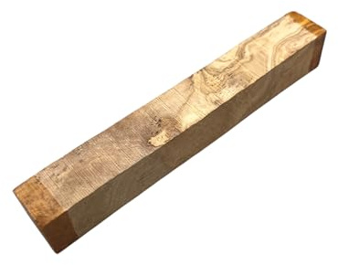 1 baldosa madera de olivo bloque 140 x 20 x 20 mm, madera maciza para bolígrafos, artesanía, talla y torneado en madera