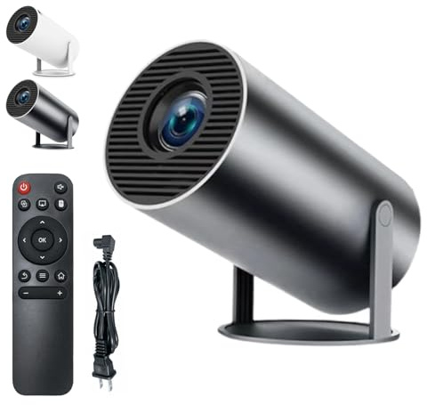 Cinemaster Pro - 4K Smart Projector, 4K HD Mini Projector with WiFi and Bluetooth, Smart Portable Projectors with Control Remote, Auto Keystone Correction, 180 Degree Rotation for Bedroom (Black)