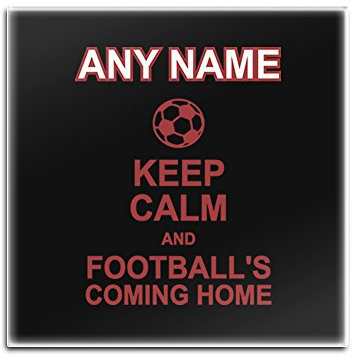 Glasuntersetzer mit englischer Aufschrift Keep Calm Coming Home, 4 Stück