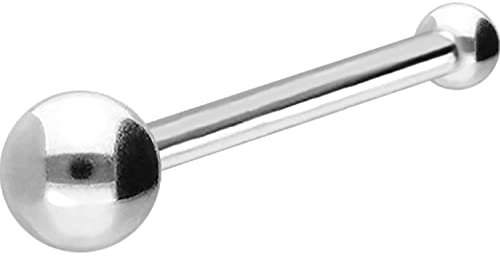 PIERCINGLINE Nasenstecker Chirurgenstahl Kugel Nasenpiercing Piercing Stecker Silberfarben