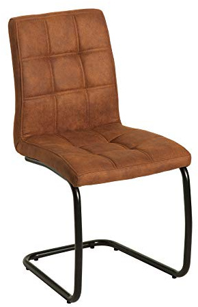 Riess Ambiente Moderner Freischwinger Stuhl Modena Hellbraun Design Steppung Esszimmerstuhl Stuhl