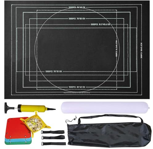 Celawork tappeto puzzle, 1000 1500 2000 3000 pezzi tappetino puzzle, pratico accessorio per riporre puzzle(Nero 2000pz)