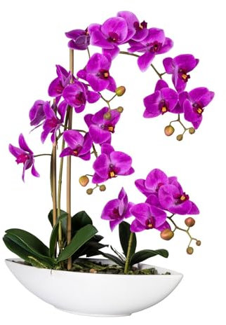 Künstliche Orchidee, Phalaenopsis, lila Höhe ca. 60 cm