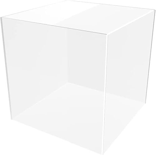 nattmann Ausstellungshaube aus Acrylglas PLEXIGLAS® klar Museumshaube Galerievitrine Standvitrine Galerie Wohnraum (20 x 20 x 20 cm)