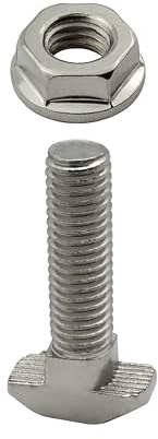 KLAK 40 - Hammerkopfschraube T-Schraube M8 30mm Nut 8 Aluprofil 40-er 10 Stück + Mutter