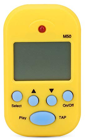 Mini-Metronom, Digitales Metronom, Tempo-Metronom, Klarer Lauter Ton Auto-Off-Tongenerator LCD Digital M50 Metronom 5 Farben für Klavier für Beth (Gelb)