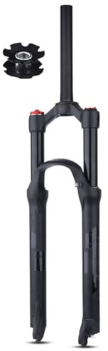 Fahrrad Vorderrad Gabel 26 27.5 29 Mountainbike MTB Luft Federgabel 28.6mm Gerader Rohr 100mm Federweg 100×9 QR Dämpfungse Manuelle Fernverriegelung (Color : Black Manual, Size : 27.5inch)