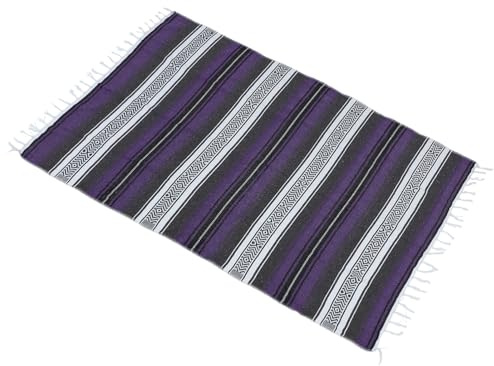 PRETYZOOM Manta Mexicana Manta Yoga Mexicana Mantel Algodon Tirar Mantas con Borlas La Decoración La Oficina Manta Pequeña Thick Manta Sarape Corcho Manta Chal Auto