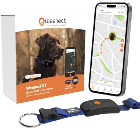 Weenect Dog XT - NUOVO Collare GPS per Cani | Antenna XL | Impermeabile | Collare blu ultra-resistente integrato Julius-K9 | Garanzia a vita | Abbonamento richiesto