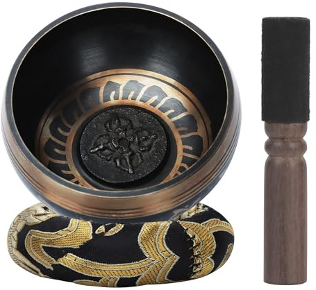 DiDiBirDi 3.54In Tibetan Singing Bowl Set Handmade in Nepal Sound Bowl for Yoga,Meditation,Mindfulness and Relaxations