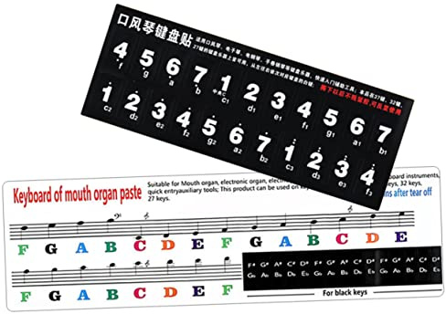 Generic 2stücke Aufkleber Für Tasten Wiederverwendbare Noten Und Tonhöhenhilfen Für Anfänger Praktische Klaviertasten-patches Für Lernen Von Musiktheorie
