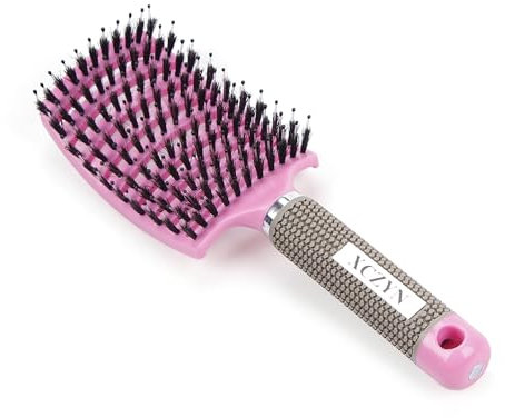 XCZYN Spazzola per capello professionale curva ventilata, spazzola ad asciugatura rapida adatta per uomini e donne, capelli lunghi e spessi, ricci, lisci, bagnati o asciutti