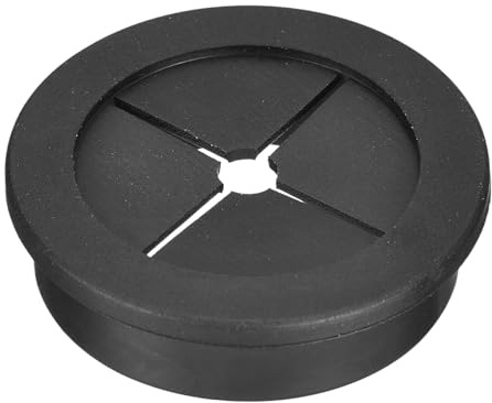 sourcing map 1 Pcs Cable Cord Grommet, 1-9/16 Inch (40mm) Desk Grommet Flexible Rubber Grommets Wire Hole Cover Pass Through for Office Computer Desk Wire Organizer, Black