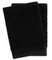 Hammetex Juego de 2 manoplas de baño de 15 x 22 cm, 100% algodón, con manopla de rizo, calidad suave, resistente, color negro