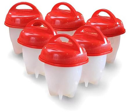 6 Piezas Silicona Cocedor Huevos, Olla de Huevo de Silicona, Tazas De Vapor Antiadhesivas Reutilizables, Recipiente para Cocer Huevos, Para Huevos Duros De Calidad Alimentaria