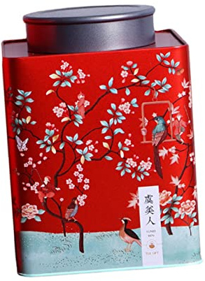 Veemoon Tinplate Tea Can Tea Wrapping Box for Present Festival Occasion for Storing Thai Caddy Food Caddy Bin Alternative