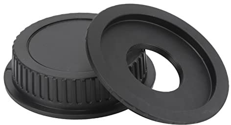 Rankomu C Mount Lens Adaptor Ring with Back Cap for Canon EF EFS Camera, Lens Conversion Ring for C Mount Lens to Canon, Compatible with CEOS Lenses