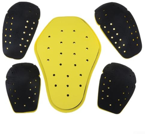 Ensemble d'équipement de protection de sécurité pour moto, 5 pièces en EVA pour épaules, coudes et coussinets de dos pour l'équitation