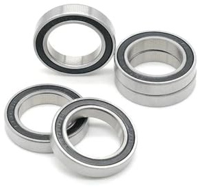 10 rodamientos de bolas 6802RS de 15 x 24 x 5 mm ABEC-3 for coches y camiones RC eléctricos (sellados en negro, 6802-2RS)