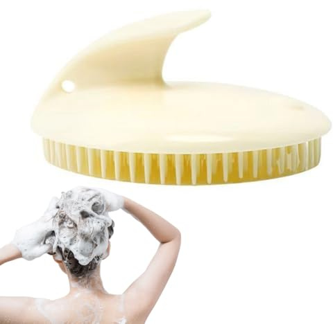 Exfoliador de cuero cabelludo Peine portátil impermeable para eliminar la | Cepillo de Ducha Capilar Masajeador relajante antiestrés para seco y húmedo
