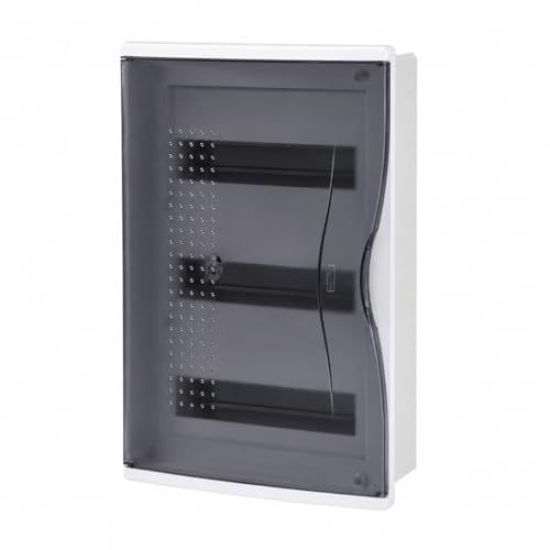 WEBMATEL Armario de Distribución Empotrar 36 Modulos 310x100x460MM con Puerta Transparente IP40 400V ABS