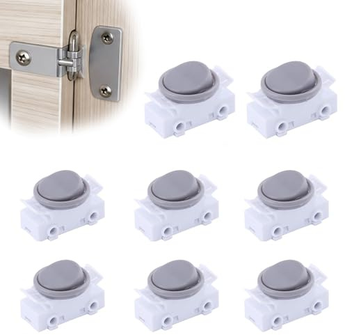 8PCS Interrupteurs à Bascule Ronds, Commutateur à Bascule, Bouton Rond Électrique Gris, Interrupteur Marche Arrêt Durable pour Auto, Maison et DIY, Installation Facile et Usage Polyvalent