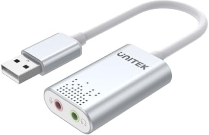 Unitek Y-247A Carte son stéréo USB Noir