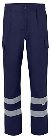 VELILLA 159; Pantalón con Cintas Multibolsillos; Color Azul Marino; Talla S