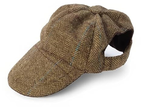 Haus der Paws braun Tweed Hundemütze, klein/mittel