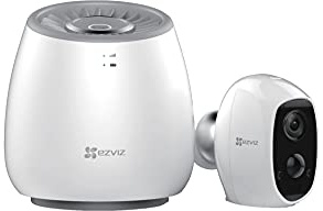 Überwachungskamera Aussen WLAN mit Akku, Triple Pack mit WLB (Lan/4G LTE), kabellos WiFi 1080P 2.4GHz, Nachtsicht, 2-Wege-Audio, SD-Kartenslot, PIR-BEWEGUNGSMELDER, Ezviz C3A