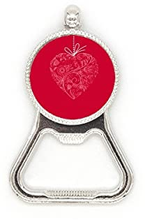 Heart Shaped Flowers Vines Valentine's Day Metal Beer Bottle Cap Opener Duty Stainless Steel