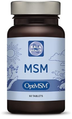 Kala Health - OptiMSM Tablets 1000 mg - MSM (Methylsulfonylmethane) Supplement - Pure Natural Sulphur for Joints, Skin, Hair & Nails, Produced in The USA (60)